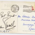 Lauren Bacall - postcard signed